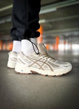 Asics gel venture 6 "beige" мужское качество высокое удобно в носке повседневные кроссовки