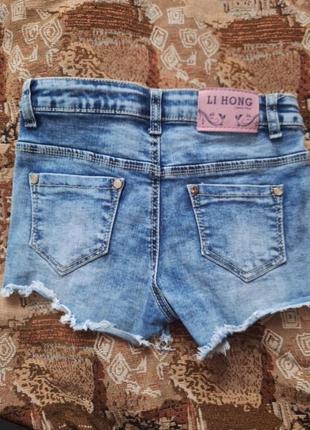 Шорты джинсовые,размер 134(8-9 лет)2 фото