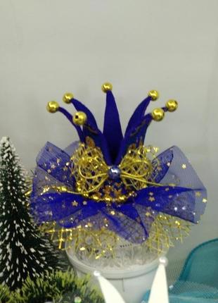 Корона (синя з золотим)4 фото