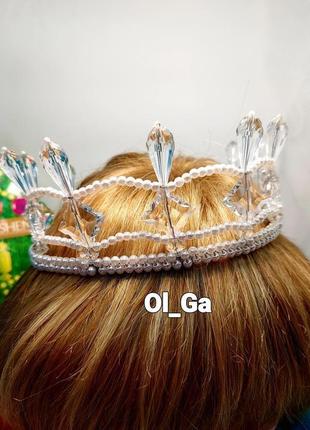 Тиара диадема корона "кристал и жемчуг " 1