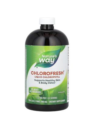 Nature’s way, chlorofresh, рідкий хлорофіл без аромату