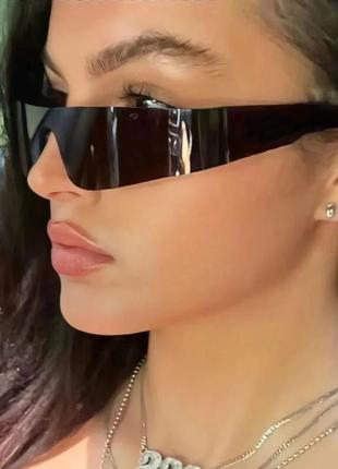 Спортивні сонцезахисні окуляри жіночі honey fashion accessories чорні (7053)