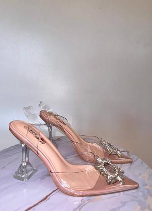 Туфли с брошью силиконовые нарядные женские5 фото