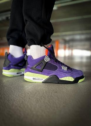 Nike air jordan 4 "paris violet"человеческое качество высокое удобны в носке повседневные кроссовки5 фото