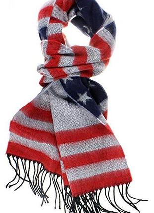 Шарф разноцветный (американский флаг) 160х34 см