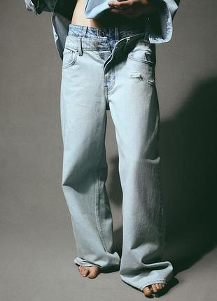 Джинсы baggy wide low 1199190005 h&amp;m hm оригинал ✔️ 32 34 36 38 40 42 44 46 48 50