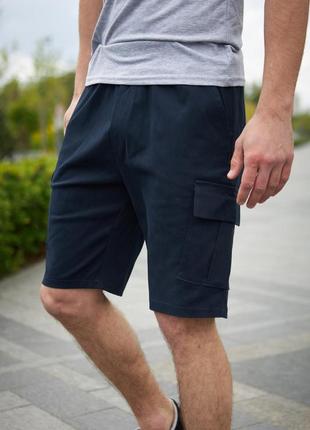 Мужские коттоновые шорты карго с боковыми карманами1 фото