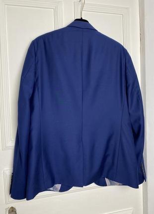 Яскравий синій піджак із чоловічого плеча оверсайз9 фото
