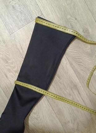 Тканинні чоботи на підборах до коліна zara ботфорти відкритий носок чулки хілси