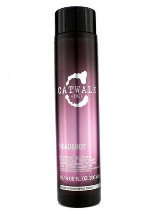 Шампунь tigi catwalk headshot shampoo відновлюючий для хімічно...