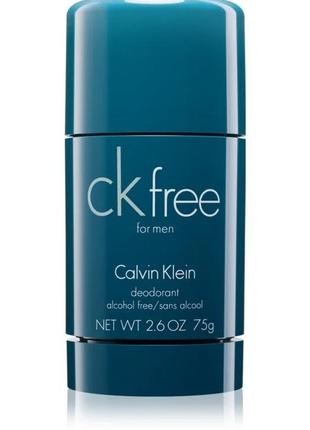 Calvin klein ck free дезодорант-стік без спирту для чоловіків