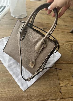 Сумка bag оригінал michael kors medium taupe зерниста шкіра