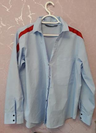 Рубашка  с контрасной лентой от zara 2