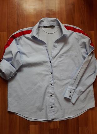 Рубашка  с контрасной лентой от zara 4