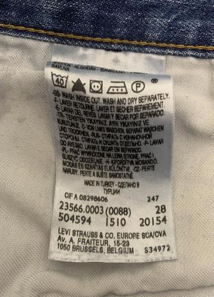 Джинсовые шорты levi’s  темно-синего цвета размер 284 фото