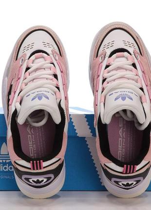 Женские кожаные кроссовки adidas originals adi2000 white pink адидас ади 20008 фото