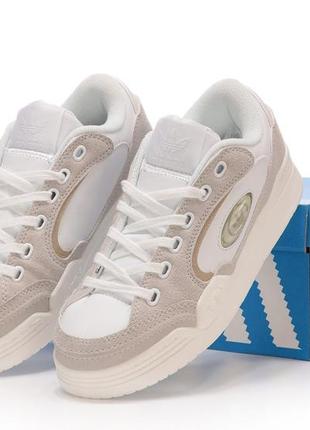 Женские кожаные кроссовки adidas originals adi2000 white beige адидас ади 2000