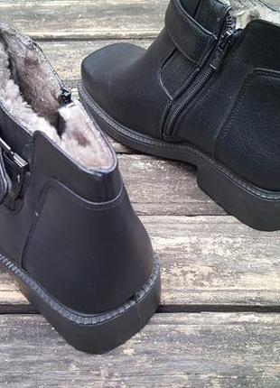Дитячі підліткові черевики для дівчинки зима хутро3 фото