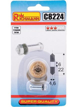 Титановий ролик для плиткоріза 22x6x5,6 richmann c8224