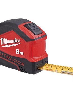 Рулетка milwaukee autolock 8м 25мм 4932464664