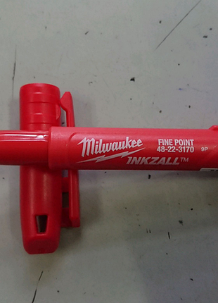 Маркер (червоний, для будмайданчика, тонкий) milwaukee inkzall 48
