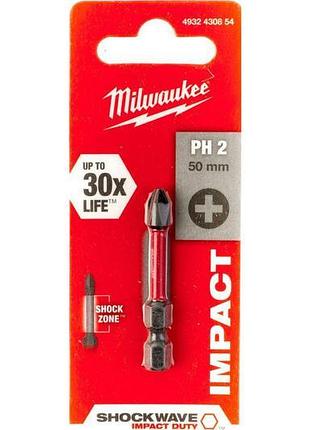 Біта shockwave (ph2, 50 мм, 1 шт.) milwaukee 4932430854