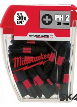 Біта milwaukee ph2 25мм 25шт 4932430853