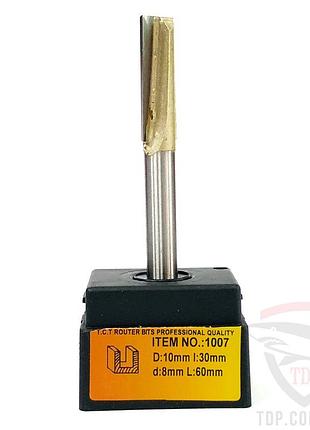 Фреза по дереву глобус пазова пряма 1007 d10 d8 h30 h90