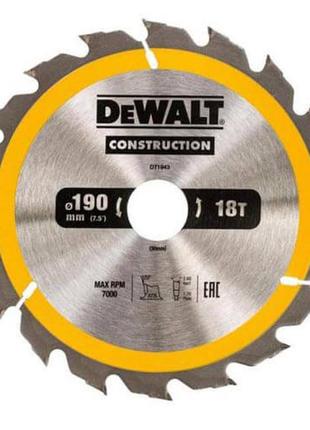 Диск пиляльний dewalt dt1943