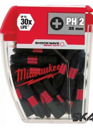 Біта milwaukee ph2 25мм 25шт 4932430853