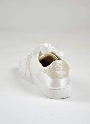 Кружевні кросівки білі весільні5 фото