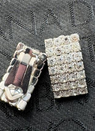Кліпси з камінцями, сережки