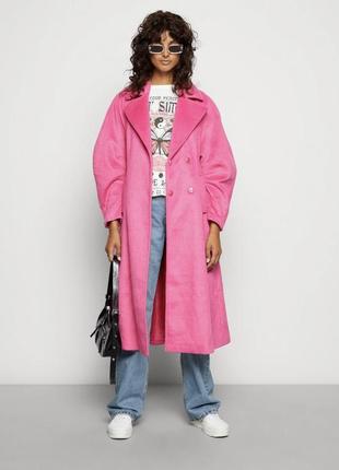 Рожеве пальто з великими рукавами хвт продаж3 фото