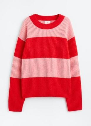 Пуловер червоно рожевий1 фото