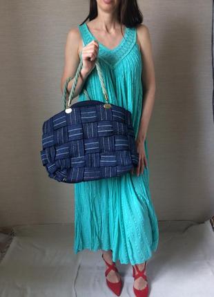 Женская плетёная сумка италия