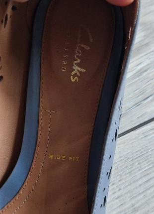 Шкіряні сірі туфлі clarks, р. 38/399 фото