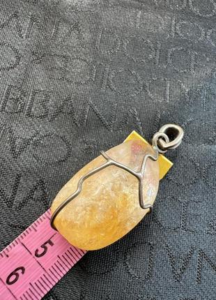 Кулон из натуральных камней цитрин, подвеска