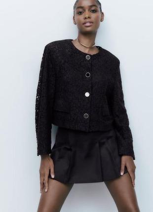 Пиджак из кружева zara