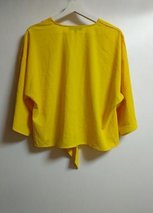 Яркая блуза топ с завязкой трендовые пуговицы 16/50-52 размера8 фото