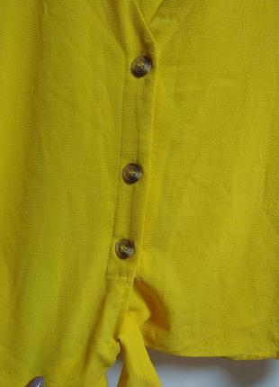Яркая блуза топ с завязкой трендовые пуговицы 16/50-52 размера5 фото