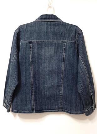 Xin yu xin жакет куртка стильная джинсовая синяя с вышивкой длинные рукава на девочку 13-16лет5 фото