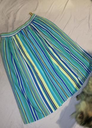Чудесная,летняя,натуральная юбка с карманами,на пуговицах,большого размера8 фото