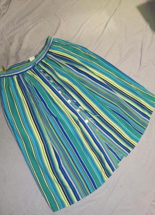 Чудесная,летняя,натуральная юбка с карманами,на пуговицах,большого размера6 фото