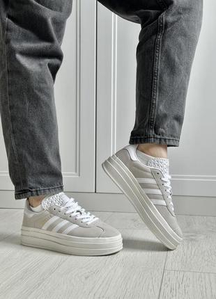 Adidas gazelle light gray8 фото