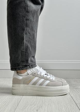 Adidas gazelle light gray7 фото