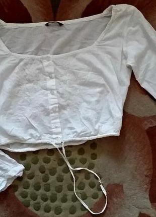 Нереальная льняная рубашка с вышивкой от river island2 фото