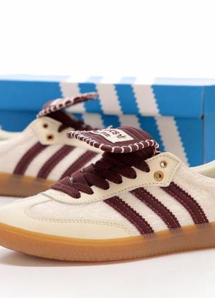 Женские кожаные кроссовки adidas samba wales bonner адидас самба волес боннер7 фото