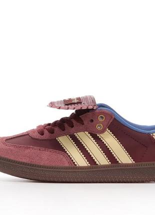 Женские кожаные кроссовки adidas samba wales bonner адидас самба волес боннер4 фото