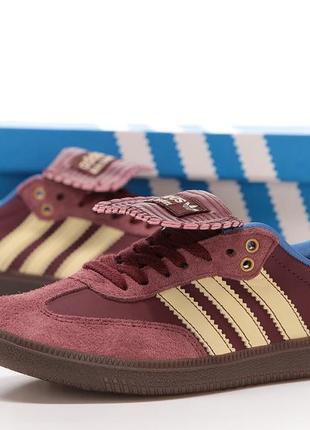 Женские кожаные кроссовки adidas samba wales bonner адидас самба волес боннер5 фото