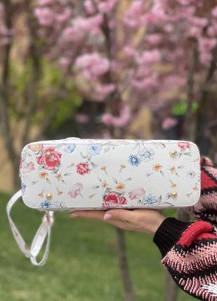 Шкіряна сумка з квітковим принтом, італія8 фото